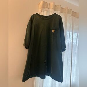 Carhartt Dark Forest Green Pocket Tee with Logo Patch 4XL